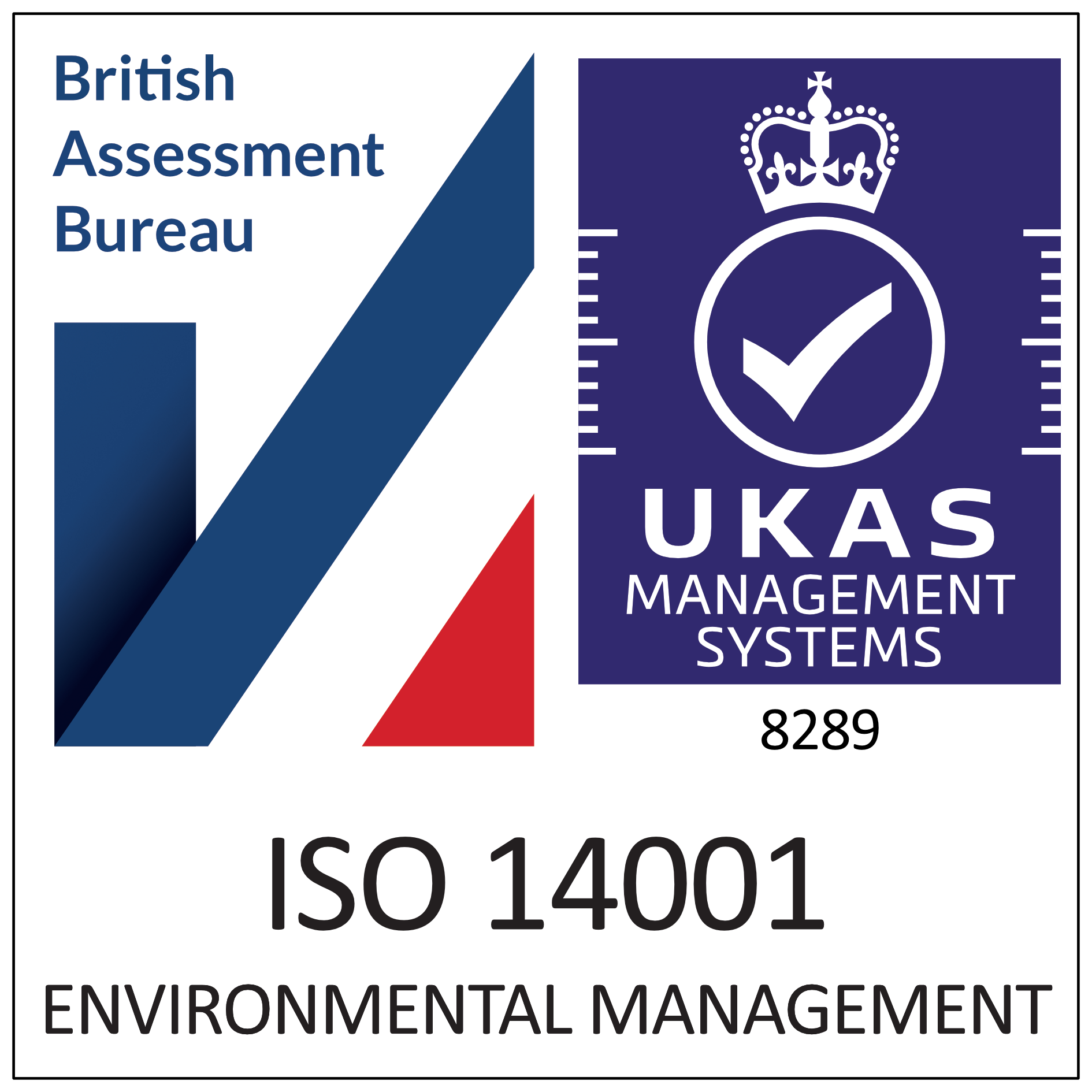 ISO 14001 UKAS certification mark