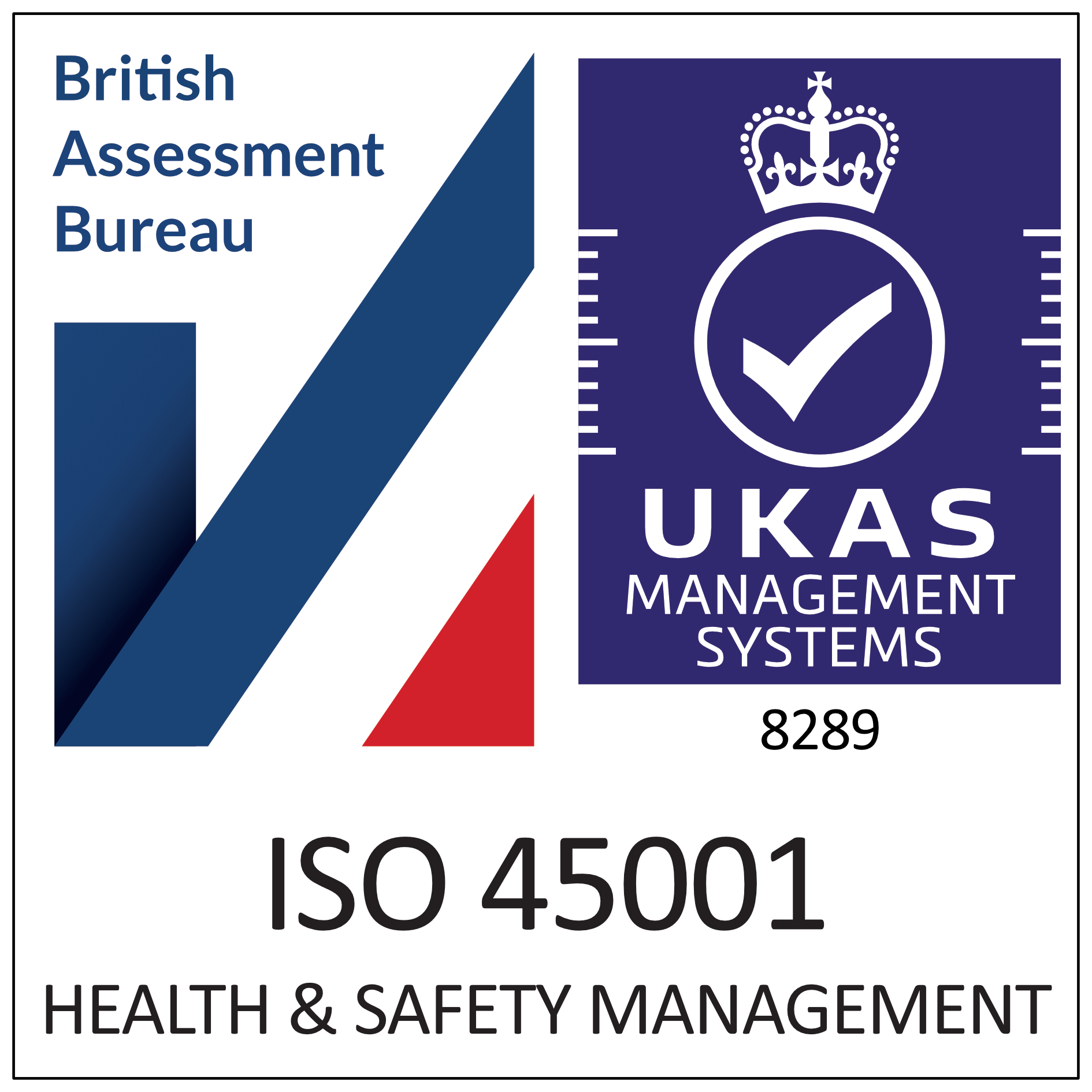 ISO 45001 UKAS certification mark