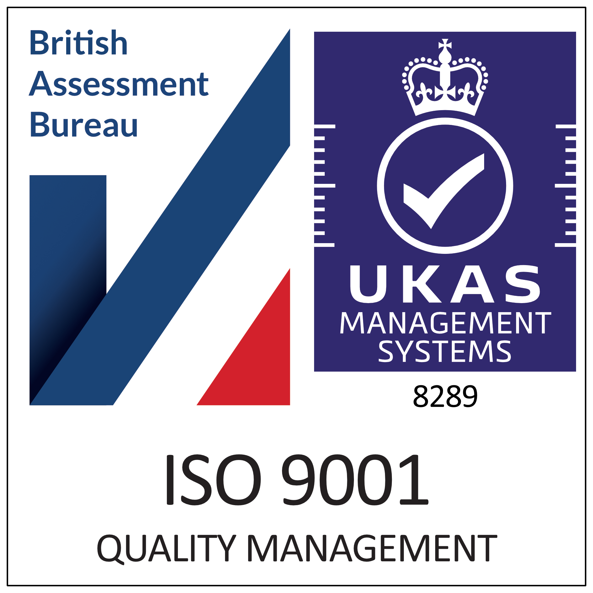 ISO 9001 UKAS certification mark